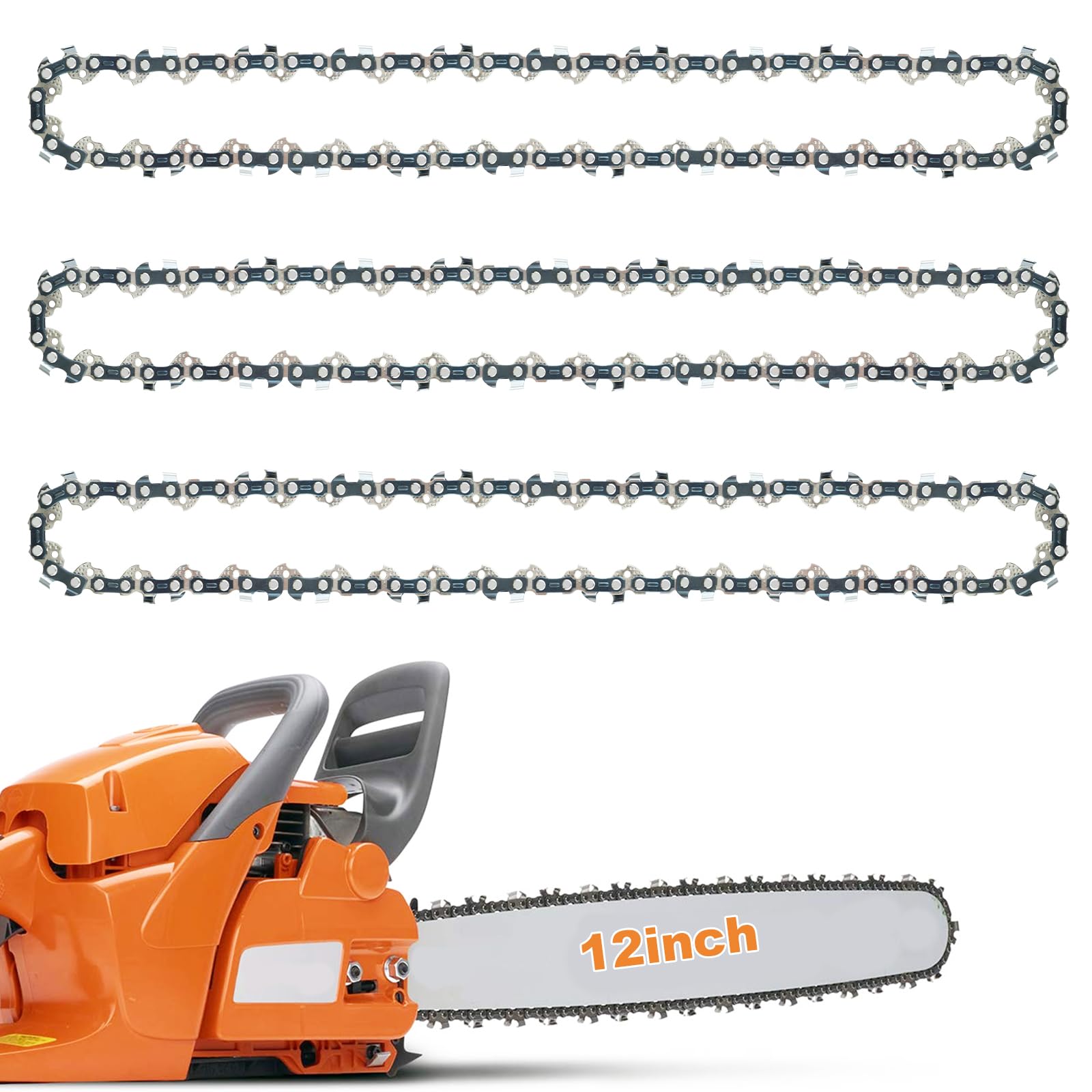 2 Catene Per Motosega Da 30 Cm; 1,1 Mm; 3/8; 45 TG | WhichOne