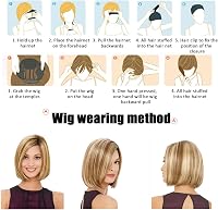 TWSOUL Szőke Bob Paróka Női Rövid Haj Lace Front Sötét Gyökerrel 7