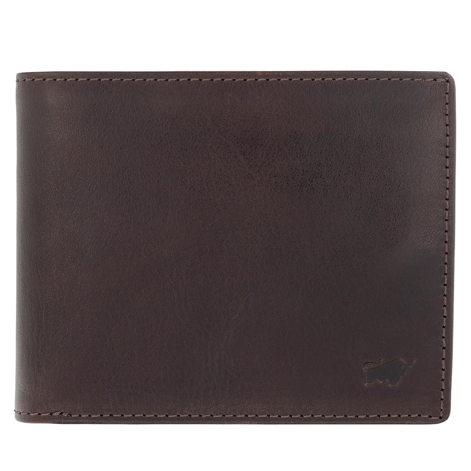 BRAUN BÜFFEL - Herren RFID Geldbörse Arezzo - 12 Kartenfächer aus echtem Rindleder Schlichtes Design - Edles Braun