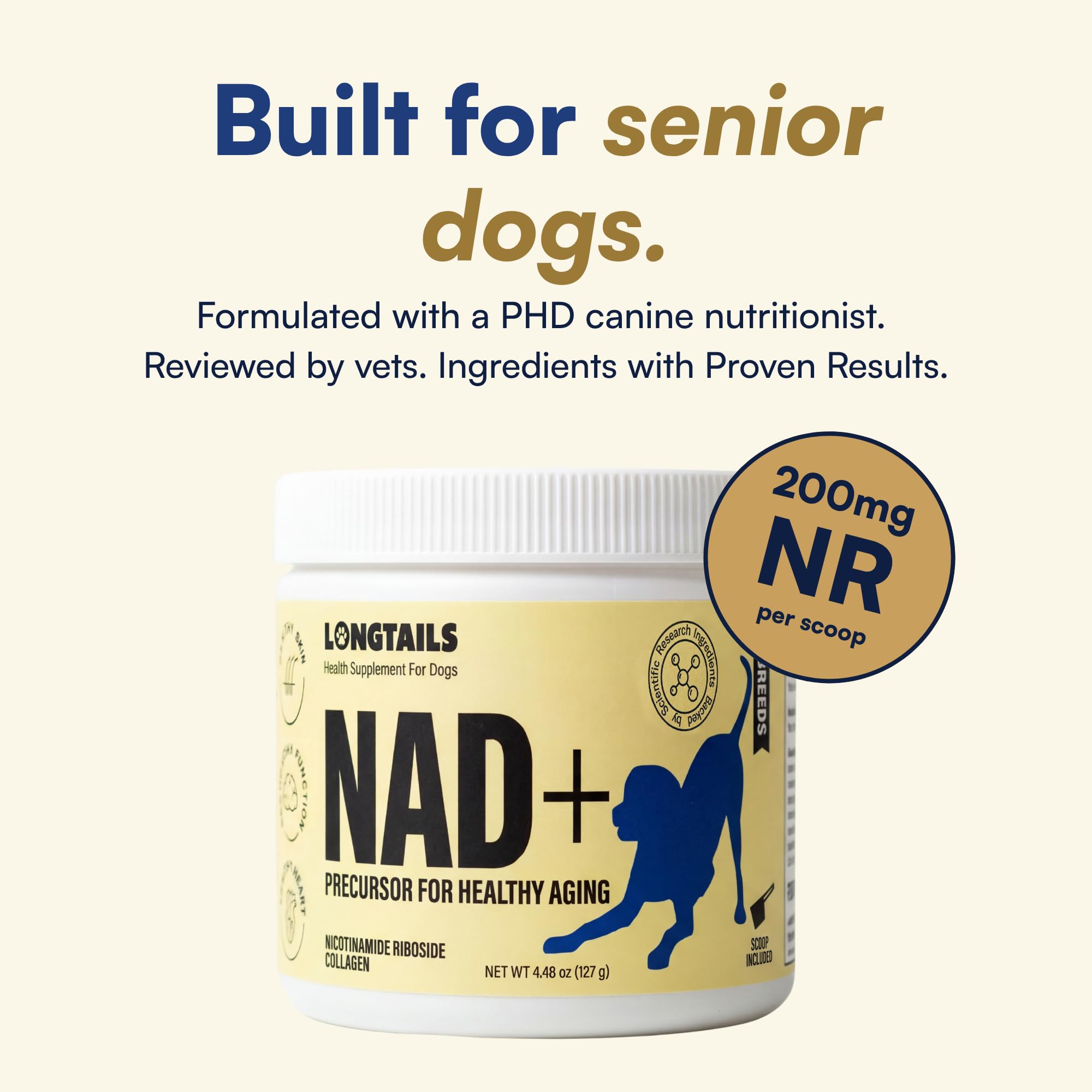 NAD+ Senior Dog Supplement - NMN Alternative, 200mg NR Powder — Amazon image 7