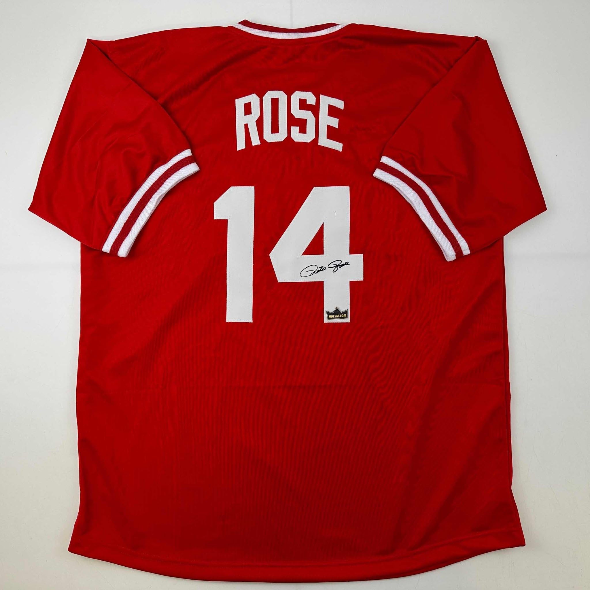 Facsimile Autographed Pete Rose Cincinnati Red Reprint Laser Auto
