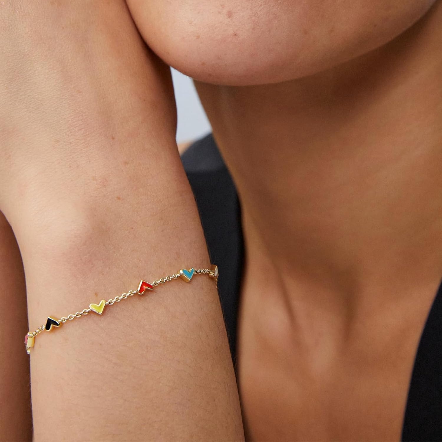 Bracelet for Kendra Scott, Haven Heart Gold Chain Bracelets for Women in Multi Mix, Fashion Women Jewelry Gifts - Image 3