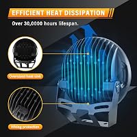 AUXTINGS 2db 23cm 294W LED munkalámpa piros kerek 24000lm vízálló spotlámpa teherautóhoz ATV traktorhoz 5