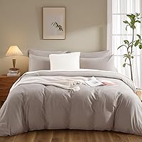 Vista 122 de NEXHOME PRO Funda de edredón Twin XL 100% algodón lavado, transpirable, duradera, texturizada, similar al lino, juego de ropa de cama para el hogar