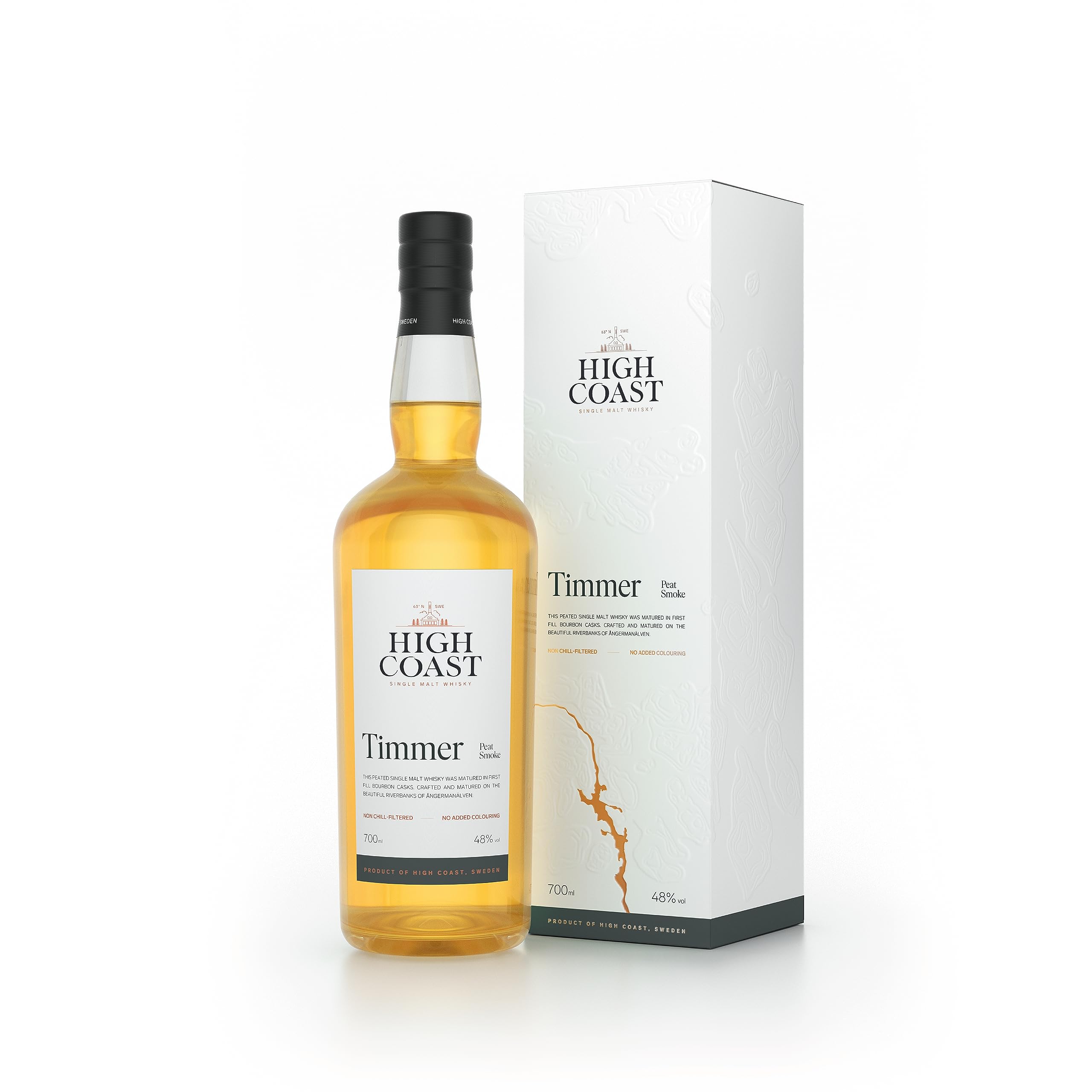 ハイコースト シングルモルトウイスキー ティンマー 48度 700ml 46ppm ピートモルト100% スウェーデン 北欧 (旧ボックス蒸溜所) HIGH COAST