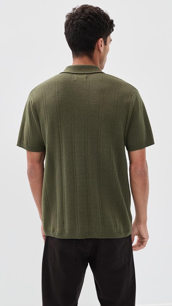 Taylor Stitch Men's The Valencia Sweater Polo, Cilantro Rib, 42 by Taylor Stitch - Used condition - Image 4