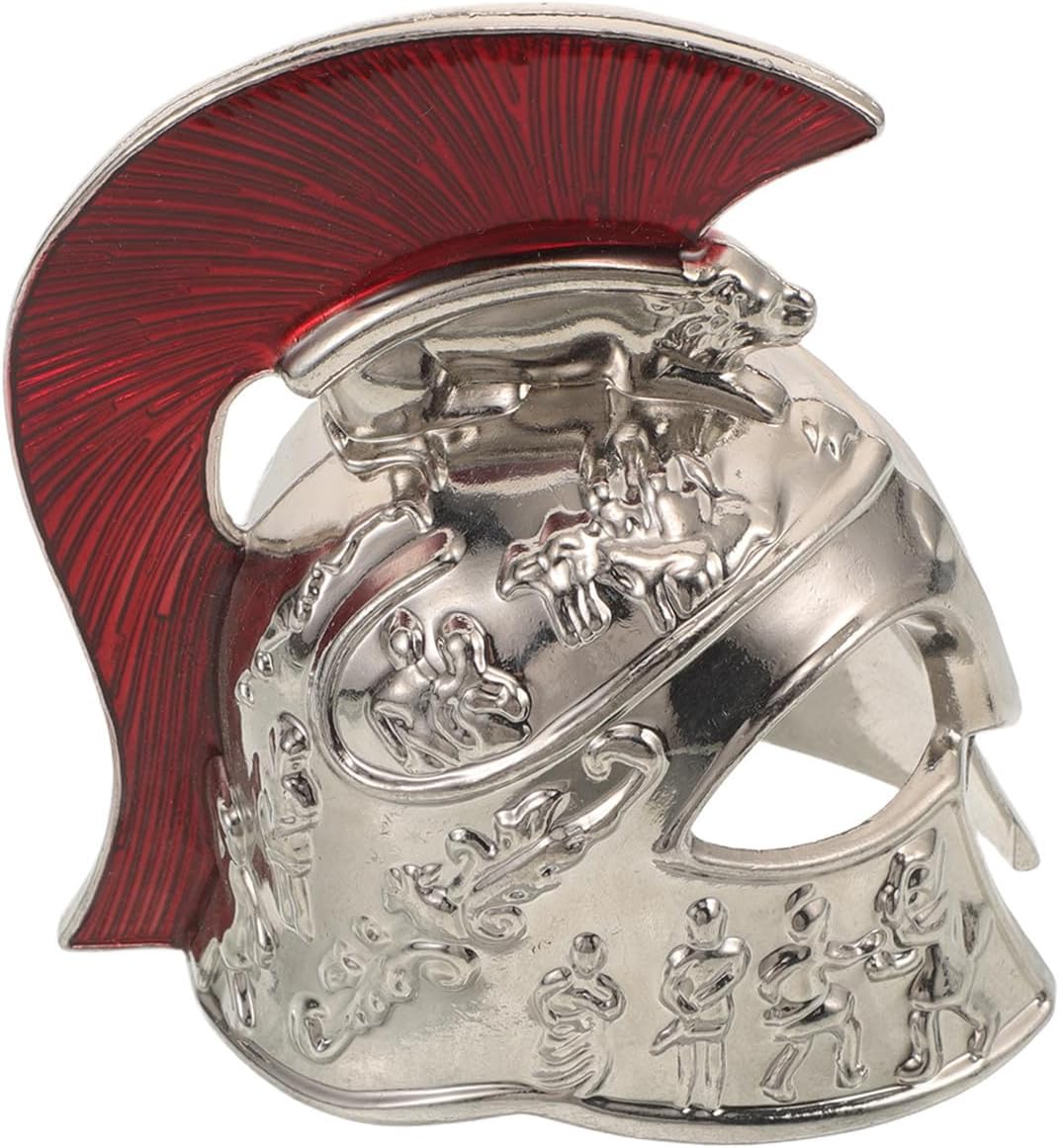 Alipis Collectible Alloy Roman Warrior Helmet Mini Metal Desk Ornament