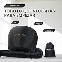 Vista 5 de Secador de pelo con capucha y diadema integrada que reduce el calor alrededor de las orejas y el cuello. Gorro difusor con capucha para rizos