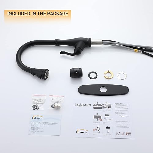 Miniatura 6 de 3-Function Single-Handle Pull-Down Spout Kitchen Faucet - Streamline Your Kitchen Tasks with Versatile Water Flow Options