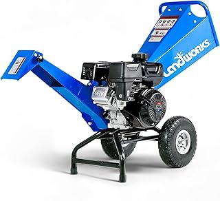 Landworks Wood Chipper Shredder Mulcher, Heavy Duty, 7 HP Gas Powered, Compact Rotor Assembly, 3 Inch Max Capacity