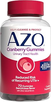 AZO Cranberry Gummies for Urinary Tract Health Women & Men, 72 Count