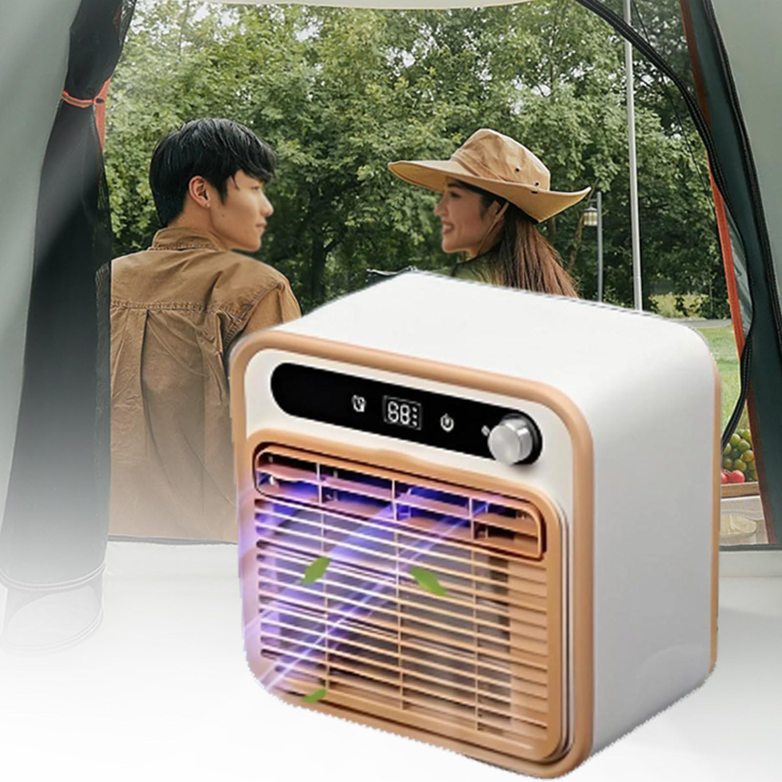 Przenośny mini klimatyzator,klimatyzator typu split z elastycznym wężem przyłączeniowym,harmonogram/wyłączanie,cicha jednostka chłodząca o mocy 1500W,przepływ powietrza 130m³/h WiFi-2m
