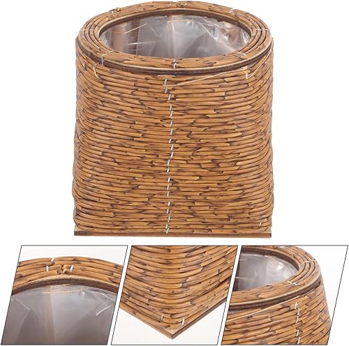 Miniatura 7 de Cesta tejida de ratán para plantas, cesta de almacenamiento decorativa duradera hecha a mano