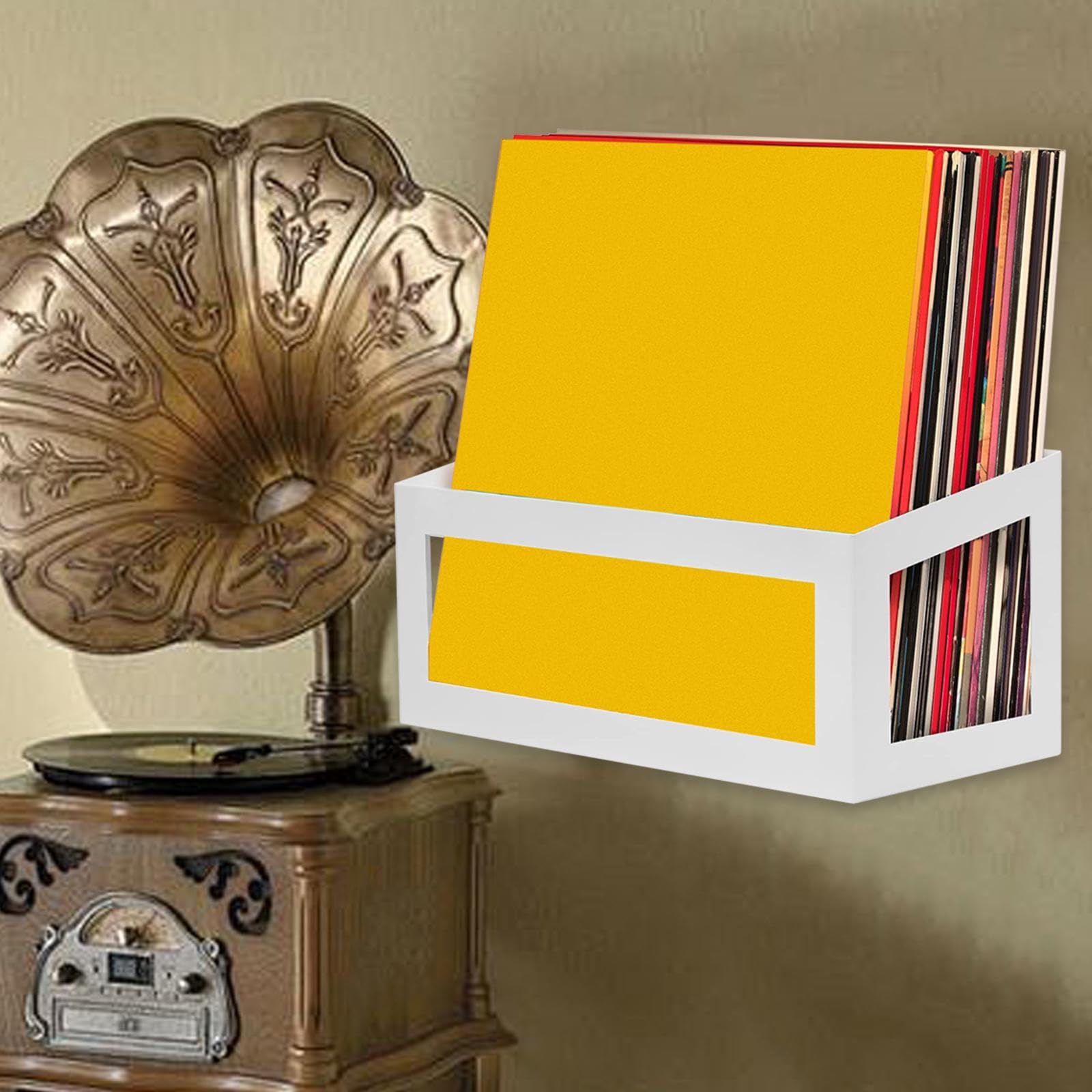Mensola Galleggiante per di Album, Supporto da Parete per Dischi in Vinile, Porta Dischi da Appendere al Muro