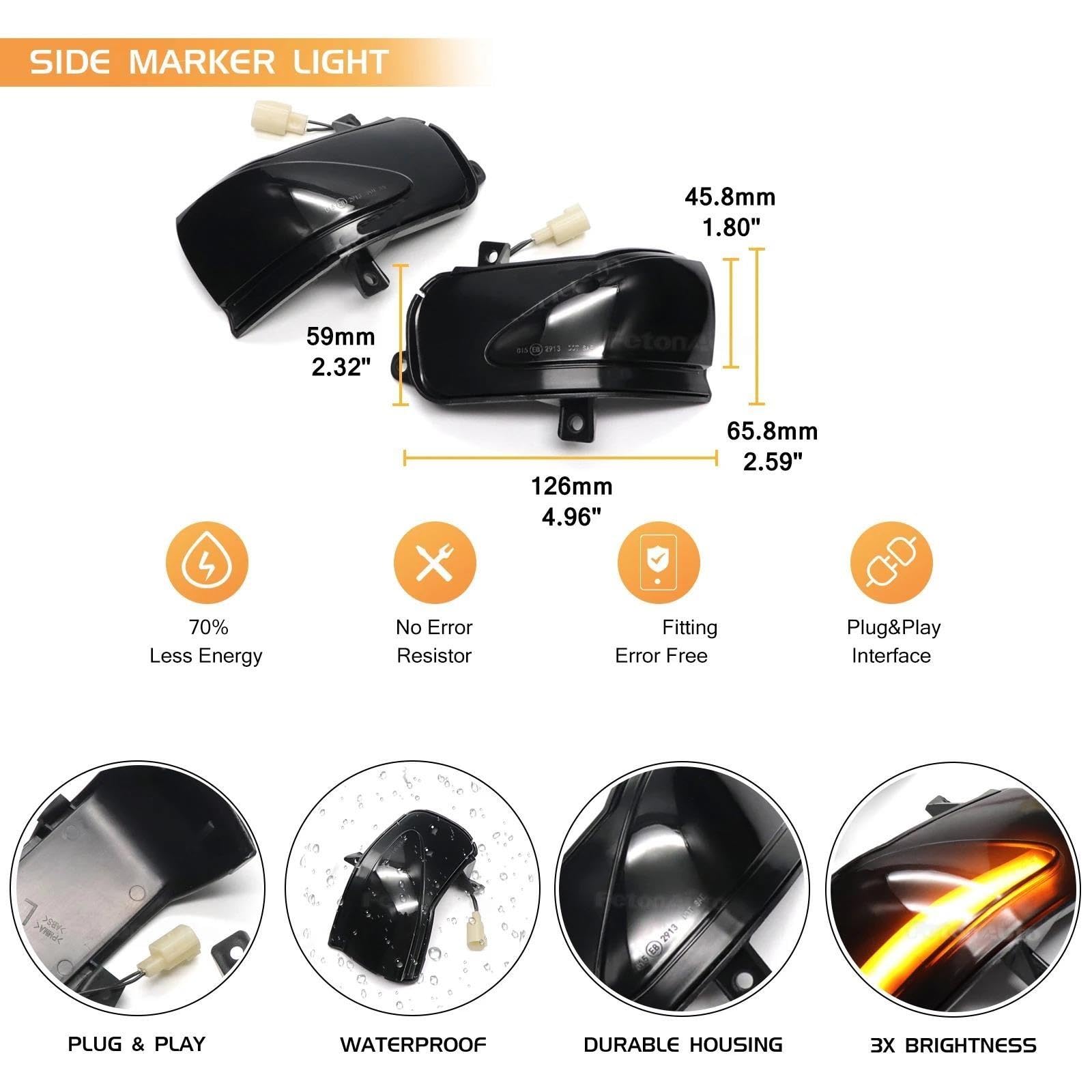 Luz Posición Lateral Señal Giro Para Insight Para Ajuste Para JAZZ GE6 / 8