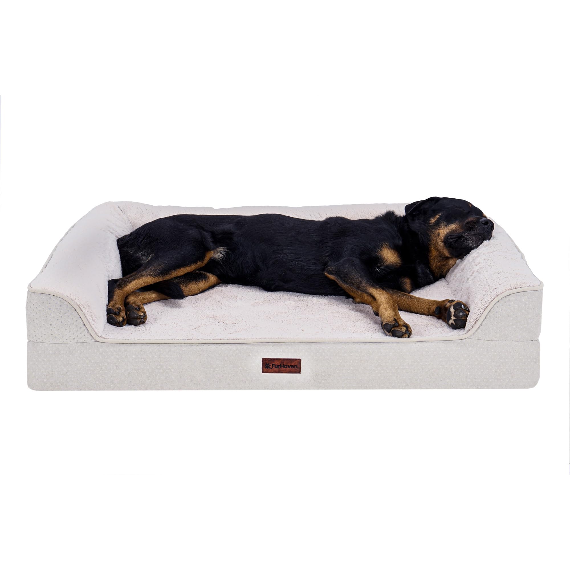Jumbo (40"x32") Orthopedic Dog Bed – CertiPUR-US Foam Sofa Pet Bed, Embossed Velvet, Remo…