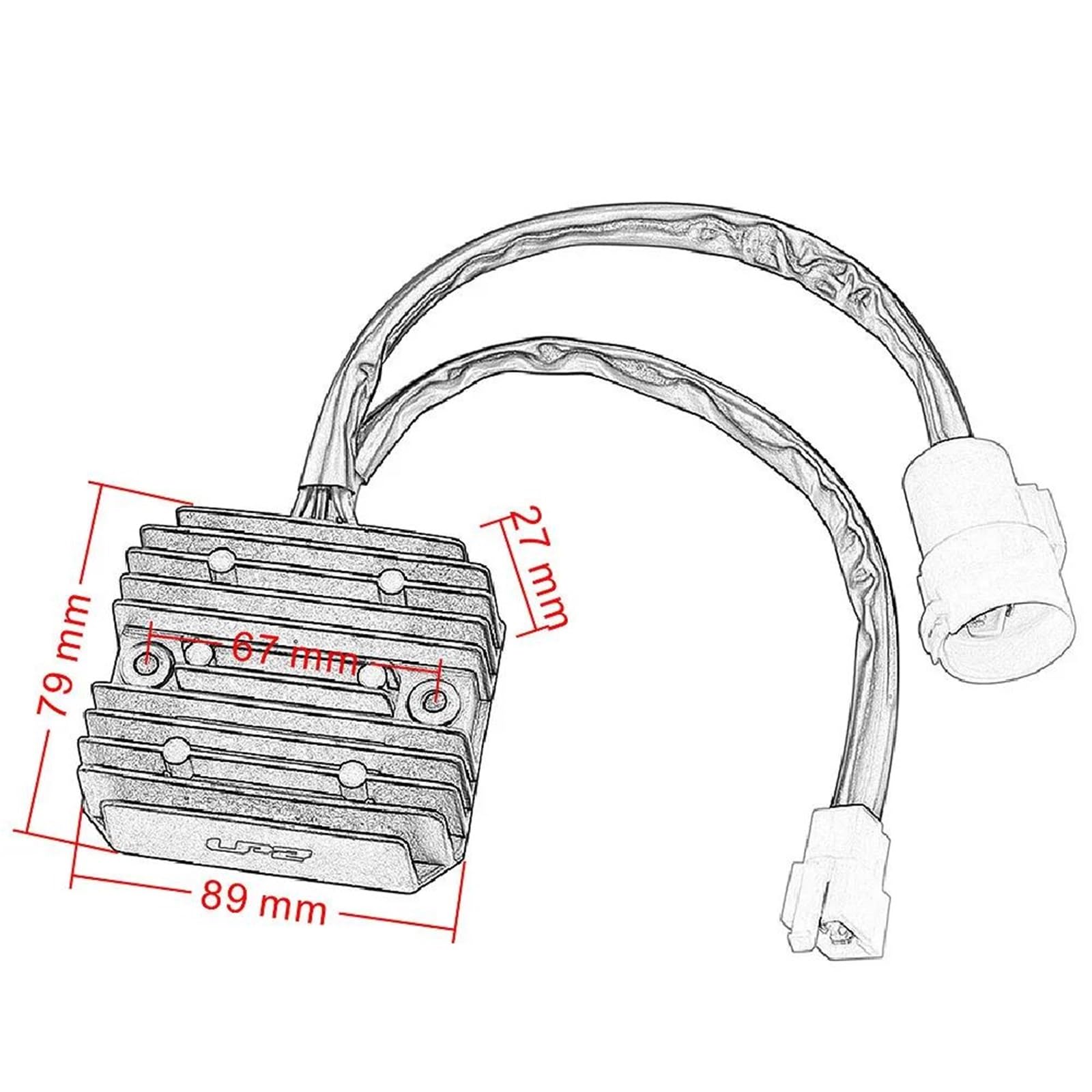 Connecteur Redresseur Régulateur Tension Moto Pour XRV 750 Pour L'afrique Pour Twin 1990 1991 1992 31600-MV1-003 Composant de réparation