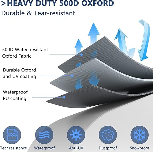 Miniatura 4 de STARTWO - Funda impermeable para muebles de exterior, juego de 4 fundas para muebles de patio, fundas de patio resistentes para 1 funda de sofá, 2