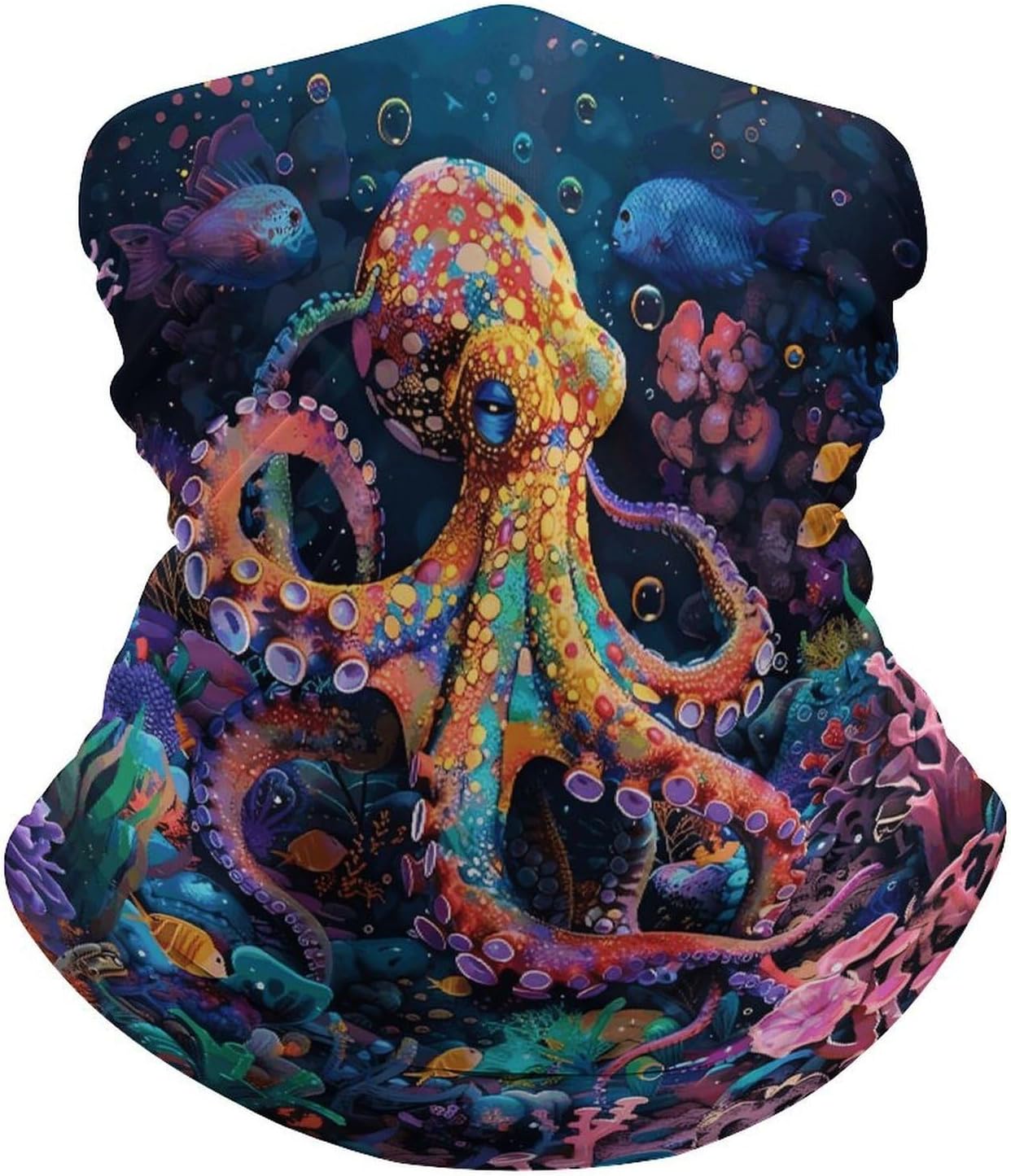 Colorful Octopus Neck Gaiter Cooling Face Mask for Men Women