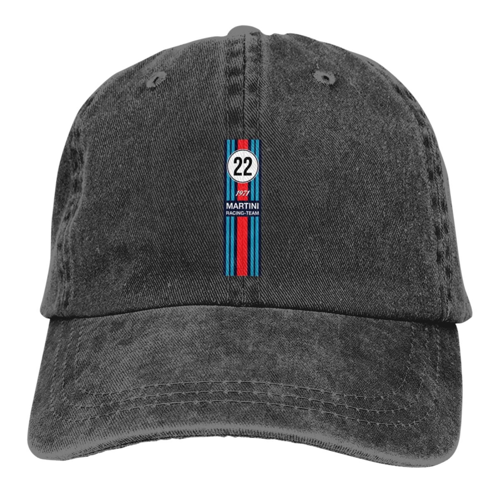 Baseball Cap Snapback Sun Hat Washed Men's Baseball Cap Racing Team Trucker Snapback Caps Dad Hat Martini Racing Golf Hats for Men Women