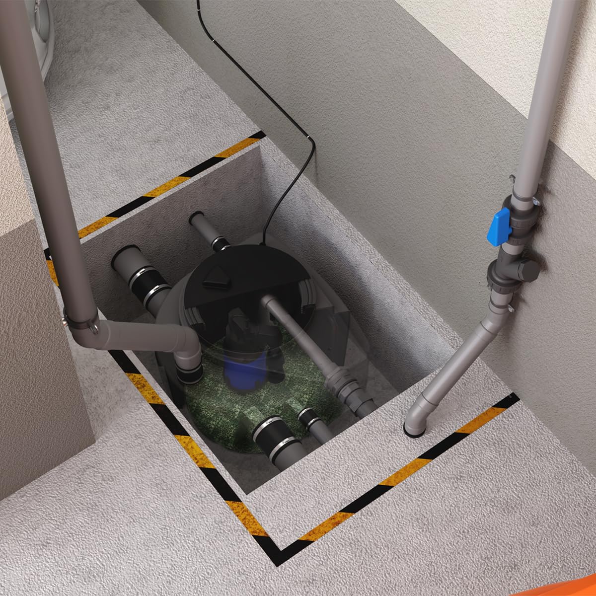 SFA - Sanifos 110 - Stacja podnoszenia wody szarej i deszczowej - Zakopywanie - Automatyczna pompa - Łatwa instalacja i obsługa - 4 wejścia - dom - 72,2 x 58,6 x 51,5 cm - Wyprodukowano we Francji
