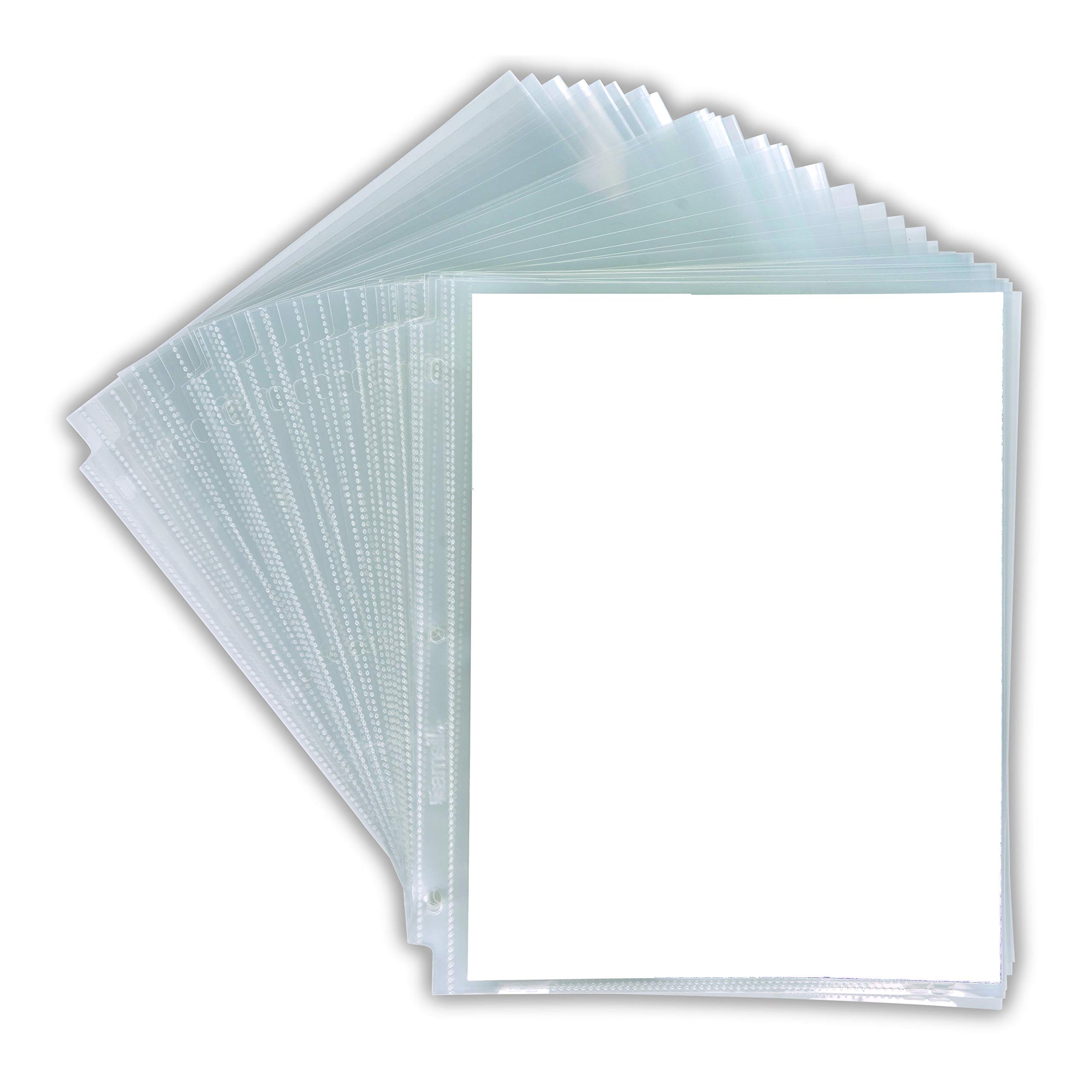 Samsill Sheet Protectors, 8.5x11 Inch Page Protectors, 3 Ring Binder, Heavy Duty, High-Capacity, Multi-Page Protector, Holds 50 Sheets, Top Loading, Acid Free, 50 Pack