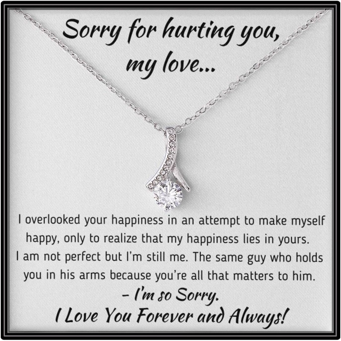 To My Soulmate Necklace Birthday Christmas Jewelry Gifts For My Wife with Message Card Box Personalized Gift Present Pendant for Future Wife Soulmate Girlfriend Love