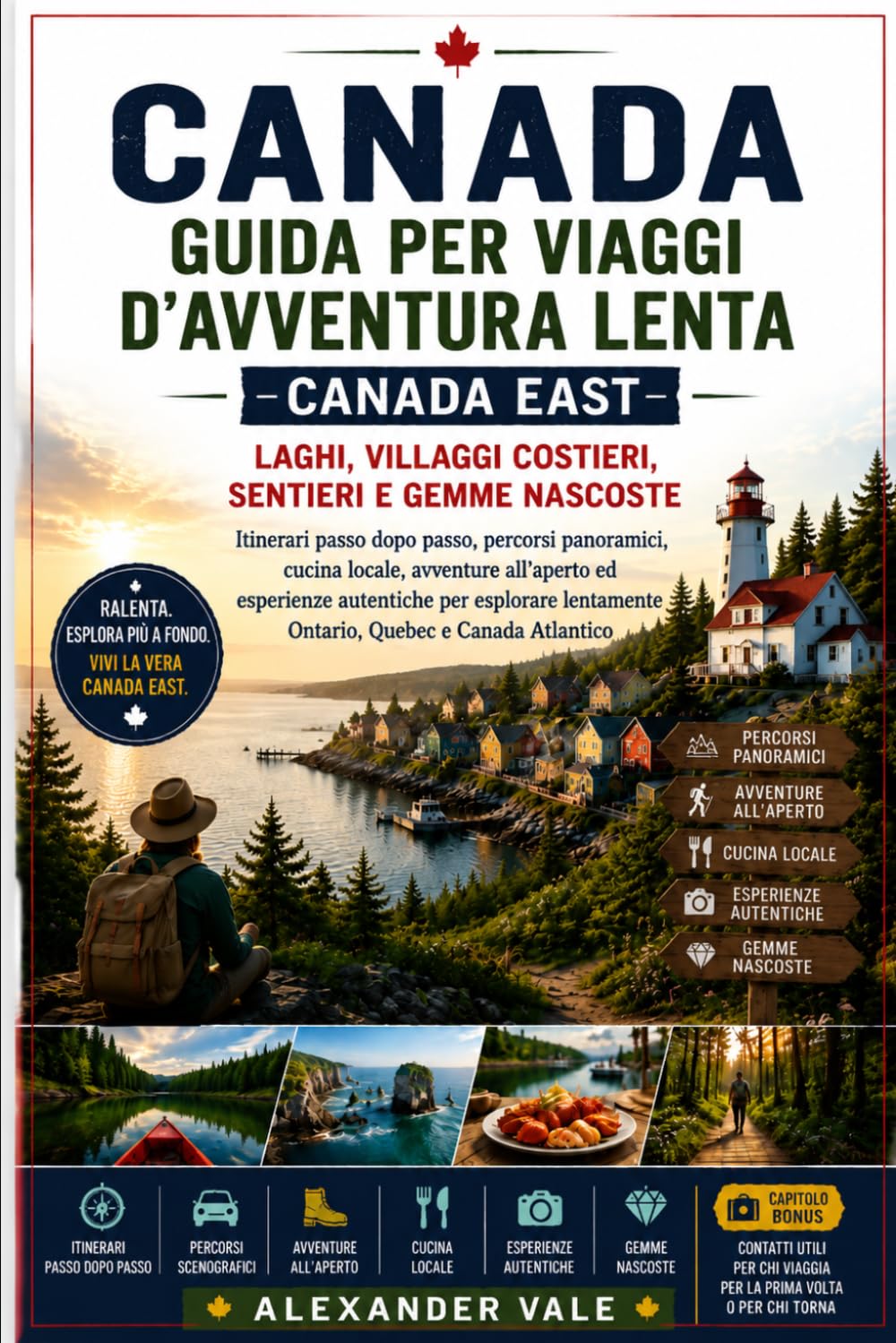 Guida per viaggi d'avventura lenta Canada East: Laghi, villaggi costieri, sentieri e gemme nascoste: Itinerari passo dopo passo, percorsi panoramici, ... per esplorare lentamente Ontario, Quebec e C