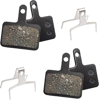 Bike Brake Pads 2 Pairs, Zoom MTB Bike Brake Pads Set, Mountain Bicycle Disc Brakes, No Noise No Skid, Disc Brake Pads & Spring (Semi-Metallic) for Mountain Bike Disc Brakes