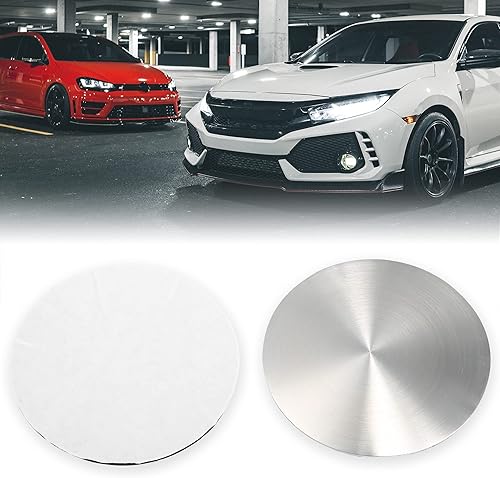 Miniatura 2 de X AUTOHAUX 4 unidades, 2.953 in, tono plateado, universal, tapacubos, emblema, insignia, calcomanía