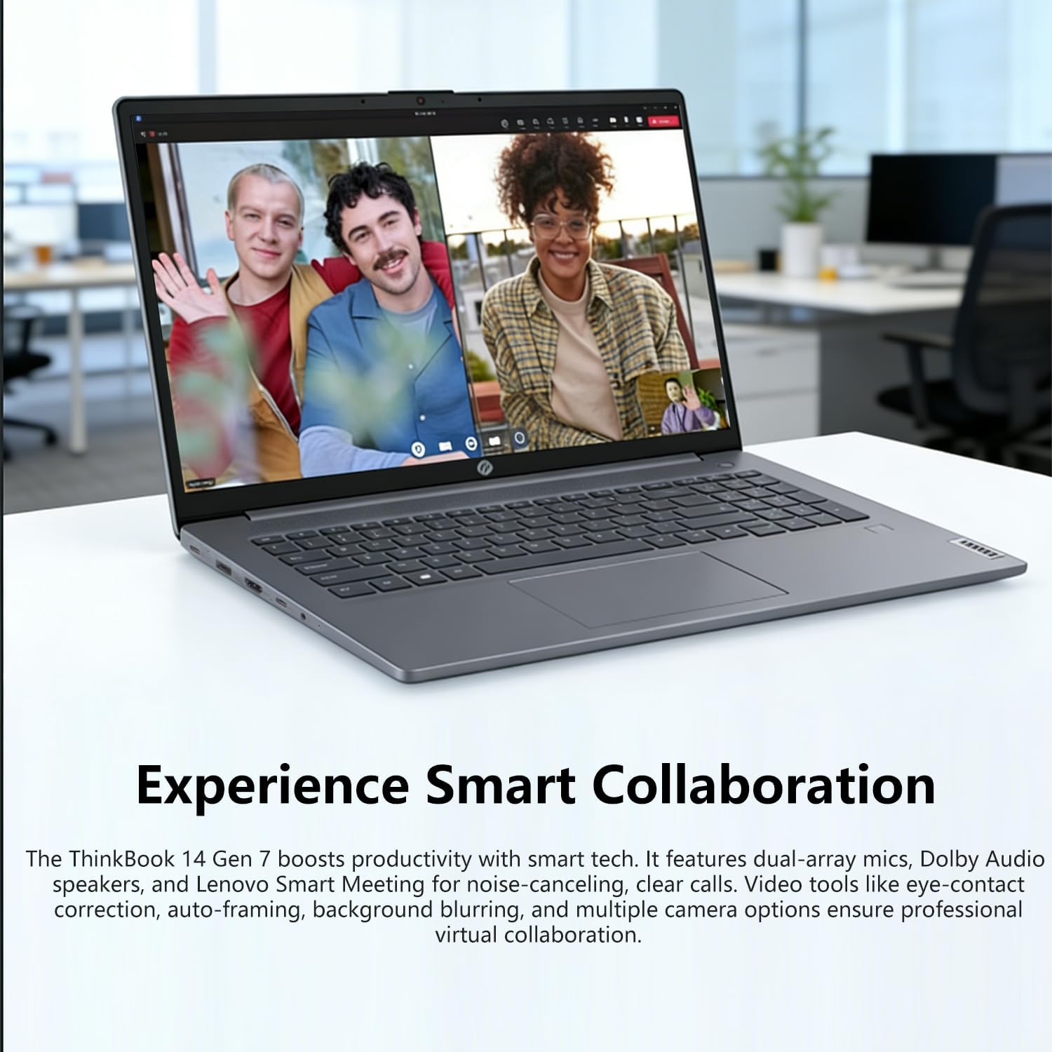 Lenovo ThinkBook 14 Business Laptop, 14" FHD+ Touchscreen, AMD Ryzen 7 170, 64GB DDR5 RAM, 2TB SSD, Fingerprint Reader, 1080p IR Camera, HDMI, Wi-Fi 6, Windows 11 Pro, Bundle w/ 7-in-1 Hub
