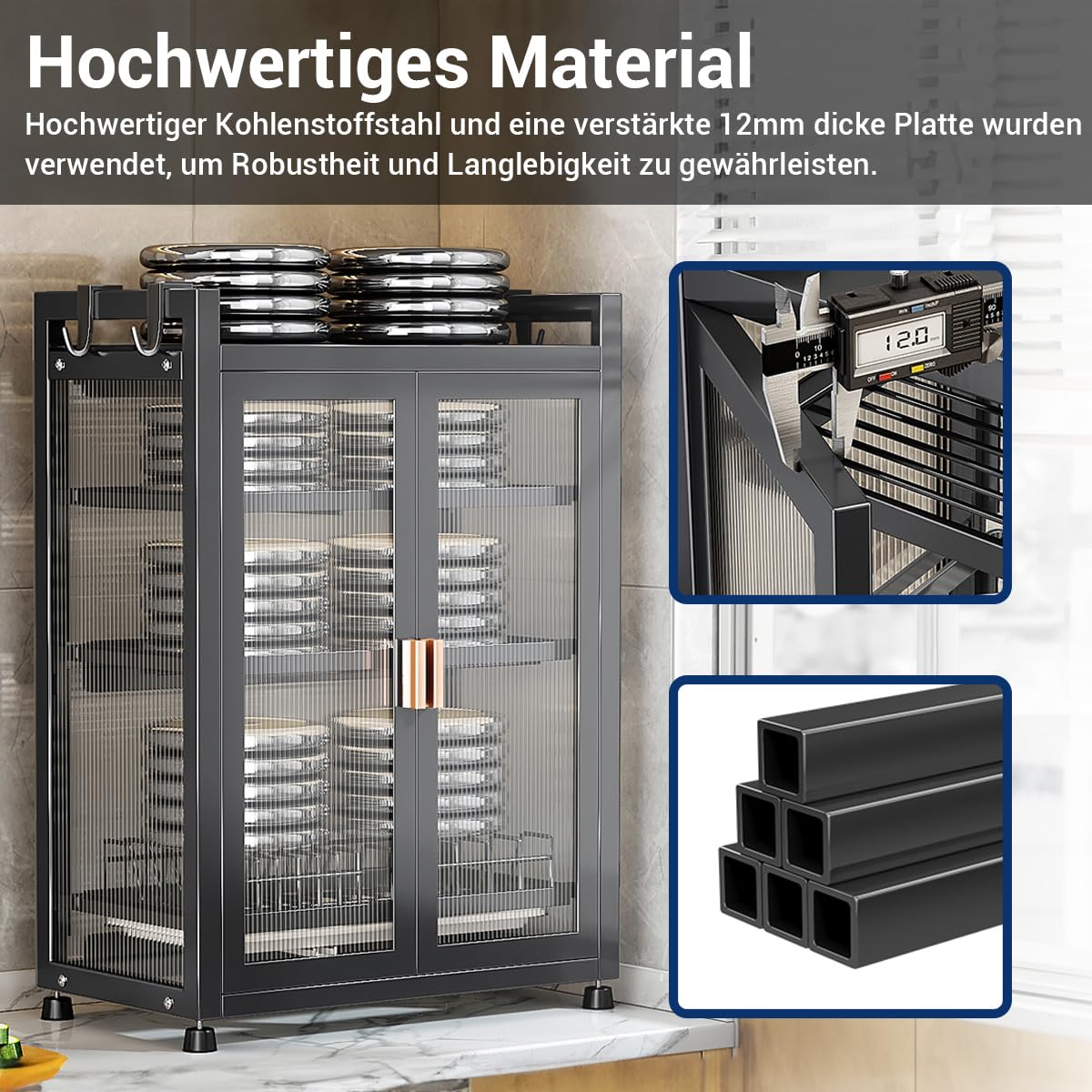 Ronyme Abtropfgestell Mit Deckel - Geschirrabtropfschale Grau-weiß