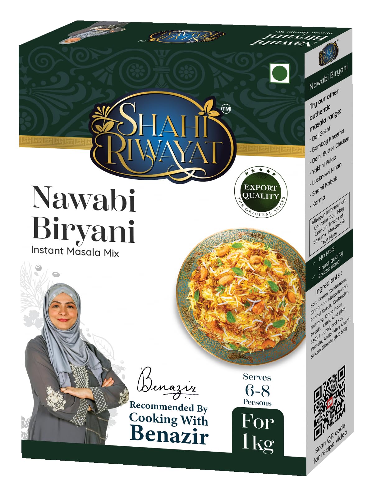 Shahi Riwayat Nawabi Biryani Masala 50gm (Pack of 4) (B0D8442D3V) Amazon Price History, Amazon Price Tracker