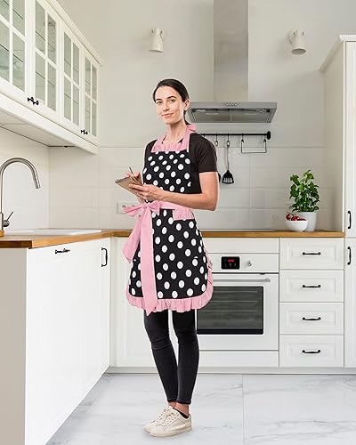 Miniatura 21 de RosieLily Retro Aprons for Women with Pockets Vintage Apron Kitchen Apron for Cooking Baking Cute