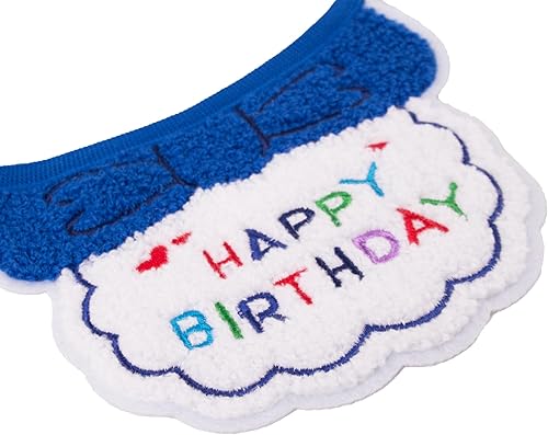 Miniatura 6 de ADOGGYGO Suministros para fiesta de cumpleaños de gato, bandana de cumpleaños de gatito azul con números para decoración de cumpleaños de mascotas