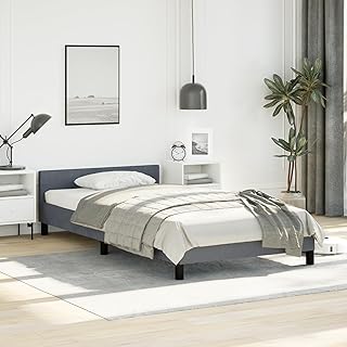 vidaXL Velvet Bed Frame Platform Bed, Scandinavian Style/Slats Support/N...
