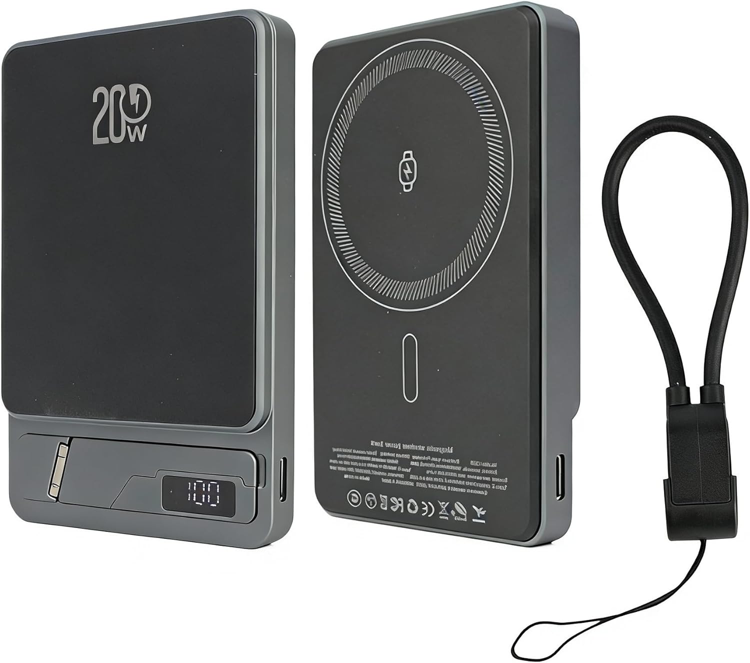 Portable Charger Ultra Slim Power Bank with Dual USB C Ports Flash Charge Technology 10000mAh Battery Pack 20W PD3.0 QC4+ Compatible with iPhone 17/16/15/14/13/12 Airpods iPad Space Gray