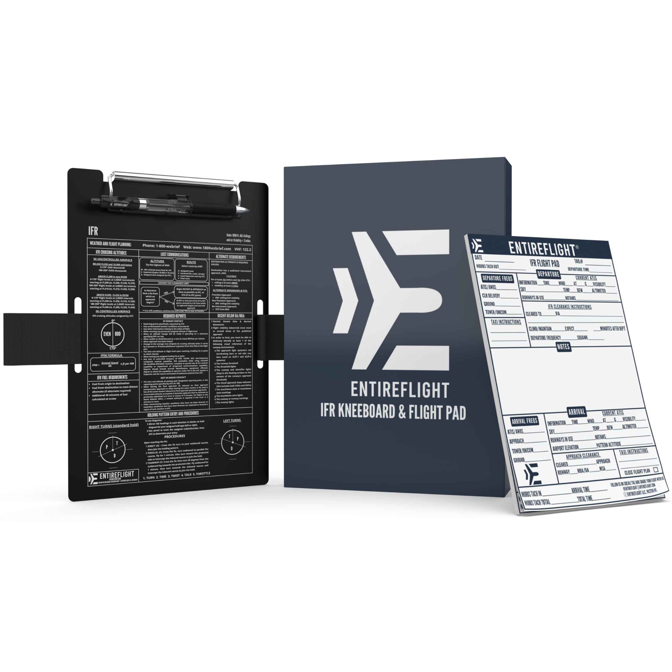 IFR Pilot Kniebrett Luftfahrt Kniebrett mit Flugnotizblock | Pilotenzubehör für Schüler Essentials | Premium Aluminium Kniebrett | Flugsimulator-Zubehör