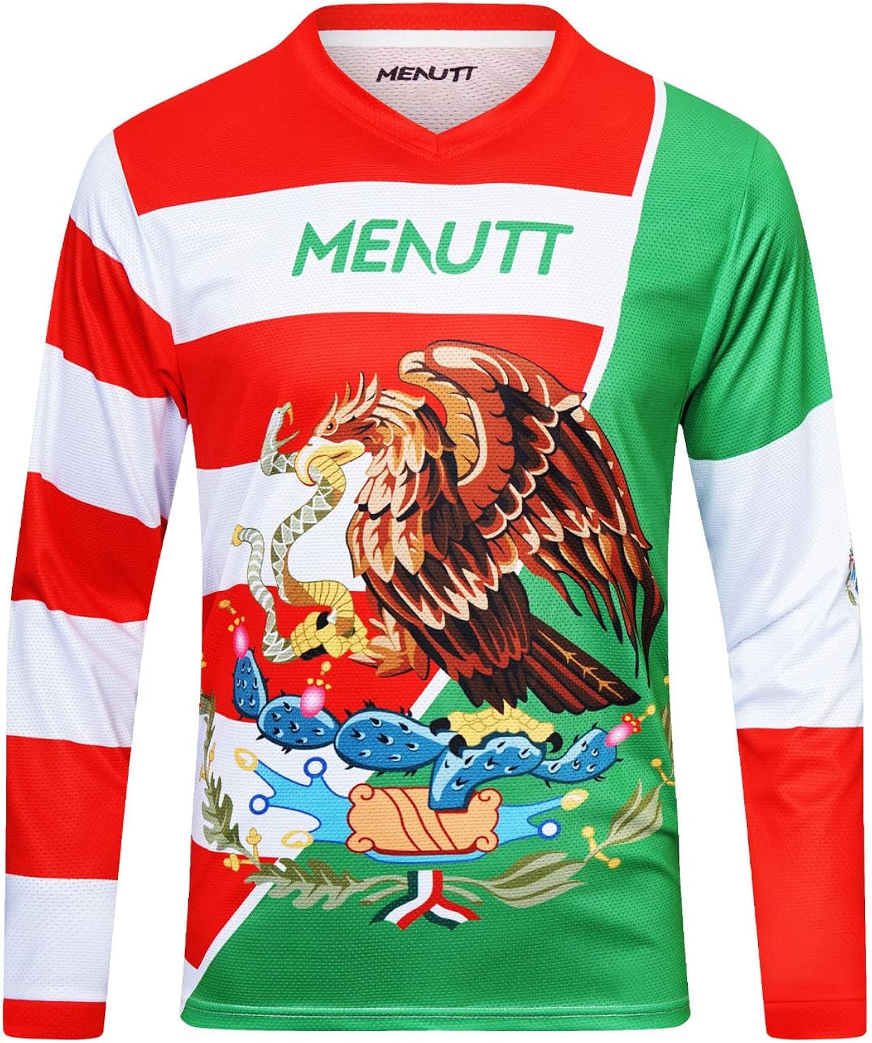 MENUTT Men's Mountain Bike Jersey Long Sleeve MTB Off-Road Mexico Jersey Downhill&Motocross Shirts : Clothing, Shoes & Jewelry