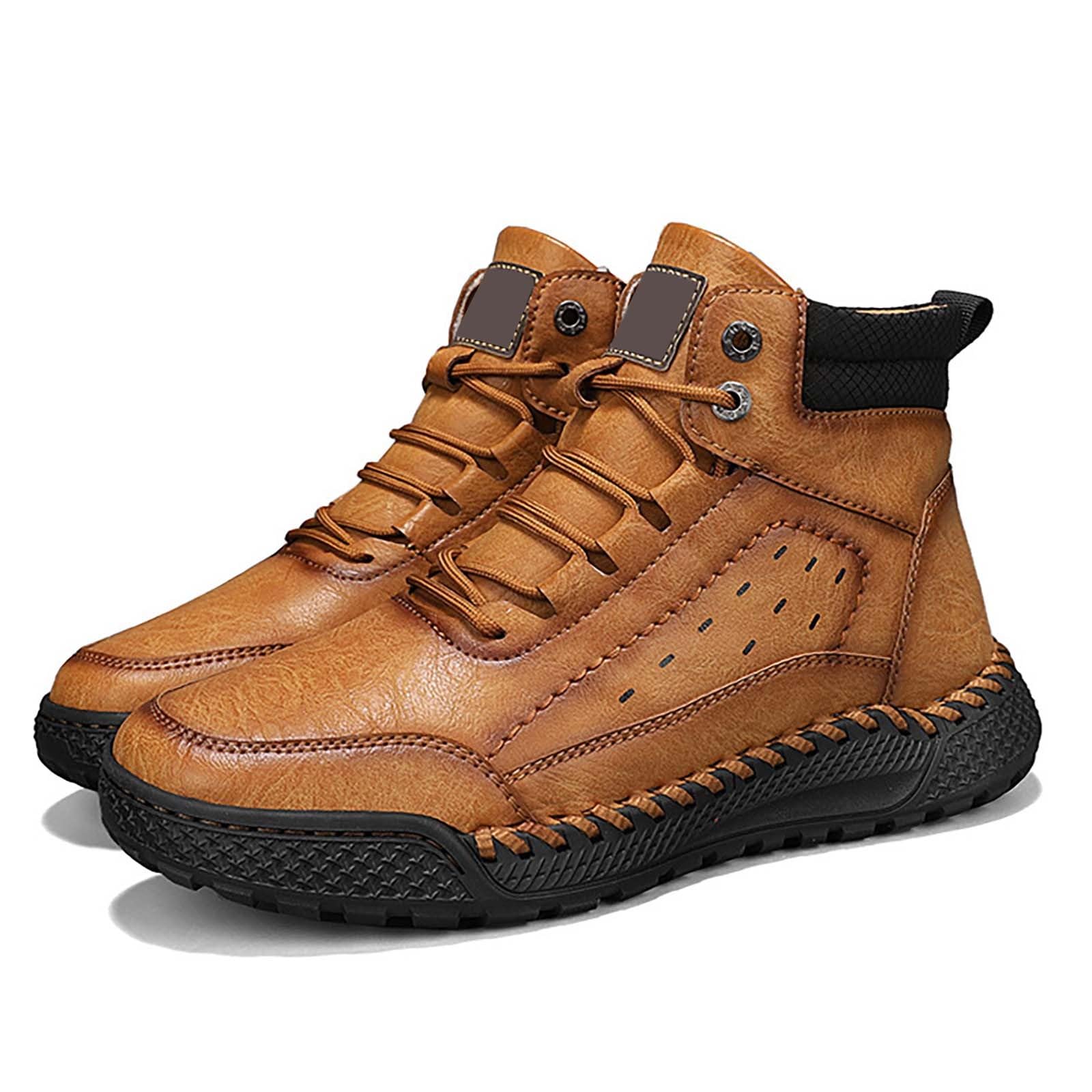 Generisch Wanderstiefel Herren Wasserdicht Traillaufschuhe rutschfest Leder