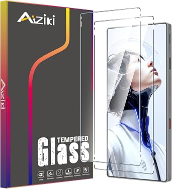 Aiziki Glass Screen Protector For Nubia Red Magic 11 Pro Tempered Glass Film, Impact-Protection, Anti-Shatter, Anti-Scratch, HD Clear, Bubble Free, [2 Pack] Screen Protectors Nubia Red Magic 11 Pro