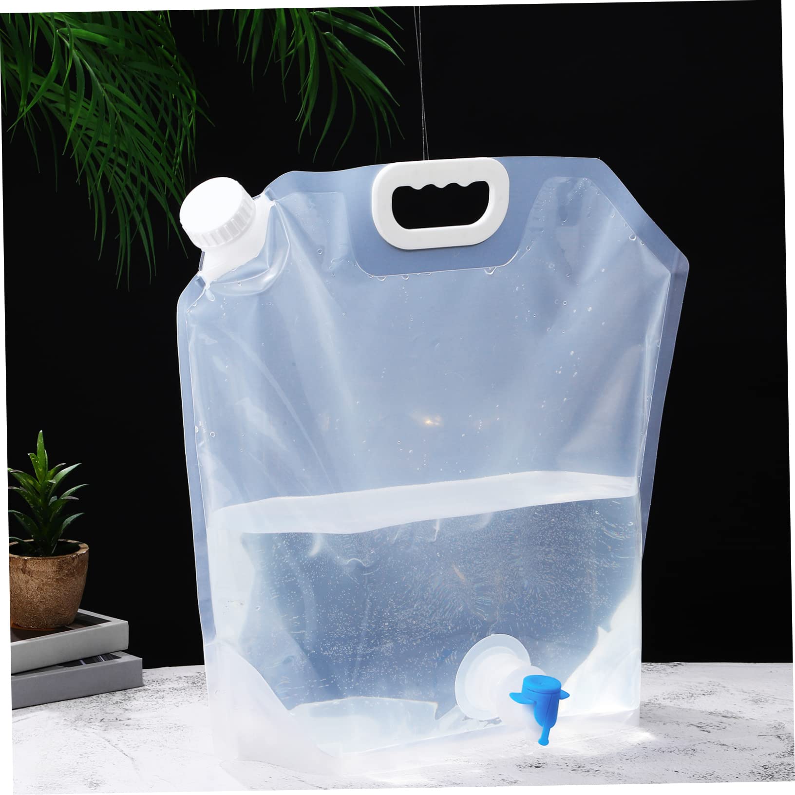 HANABASS Sommerstimmung 4 Stück Faltbare Wasserkrüge aus Pe 10l Camping Wasserbehälter mit Ausgießer und Tragbarem Griff für Outdoor und Notfalleinsatz