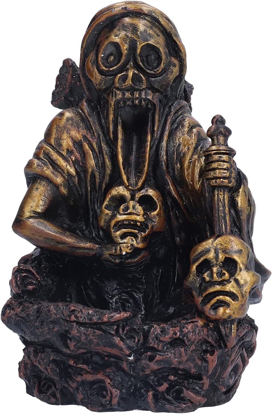 Skull Backflow Waterfall Incense , Skeleton Incense Fountain, Incense Holder, Craft for Home Festival Decorative Ornament