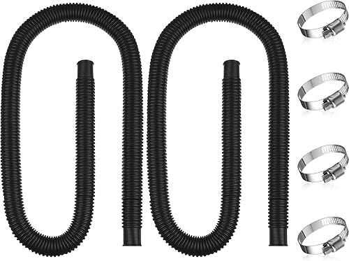 Jadive 2 mangueras de piscina para piscinas sobre el suelo, manguera de repuesto de bomba de piscina de 1.5 pulgadas de diámetro, manguera de