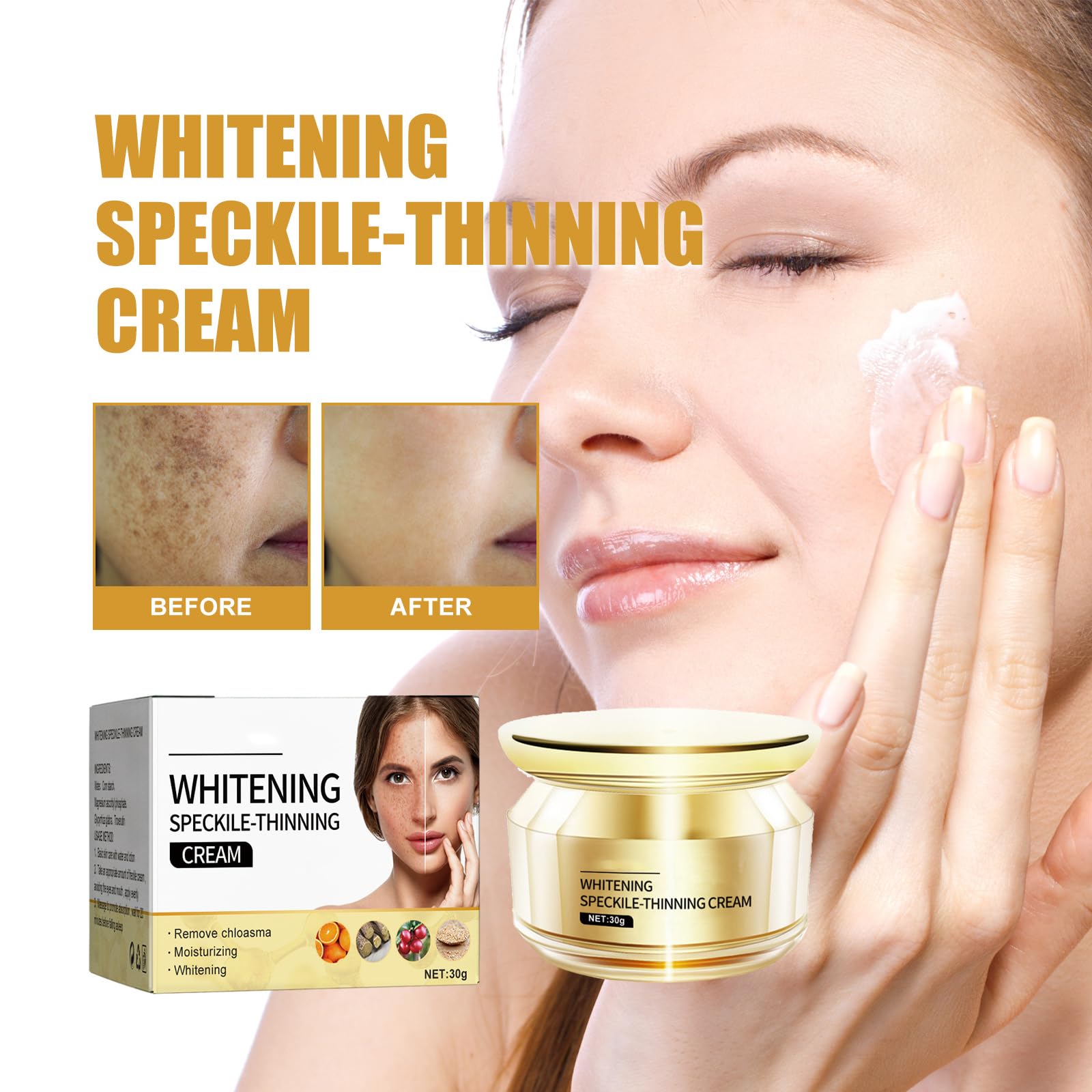KOAHDE Whitening Freckle Cream,Facial Spot Removing Cream,Moisturizing Anti-Blemish,Spot Lighteningfor Face,Dark Spots Remover Skin - Image 2