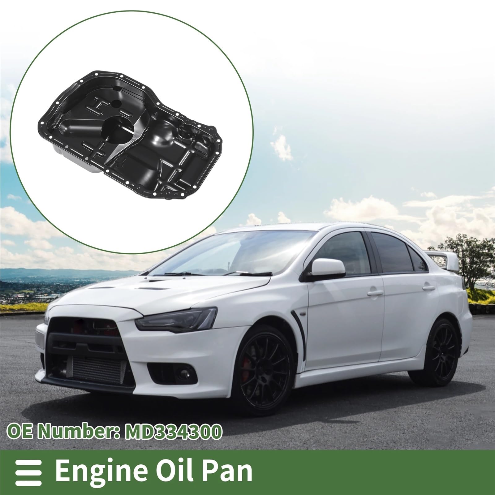 Miska olejowa z korkiem‌ Miska olejowa silnika i skrzyni biegów, miska, pasuje do Mitsubishi Lancer VII 2003-2013 MD334300 Wymiana miski olejowej‌