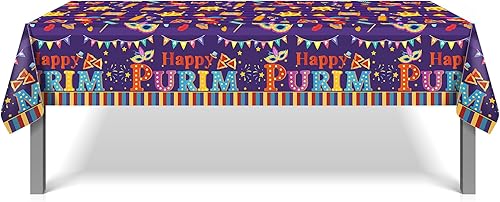 Miniatura 138 de CC HOME 1 pieza de mantel de plástico para fiesta de los 90 de 54 x 87 pulgadas de largo, mantel vintage retro de los 90 de hip hop, tema de 1990