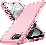 for iPhone 17E Case/iPhone 16E Case with Screen Protector, Dual Layer Heavy Duty Rugged Military Grade Shockproof Protective Phone Case for iPhone 16e/iPhone 17e 6.1 inch (Dark Green)