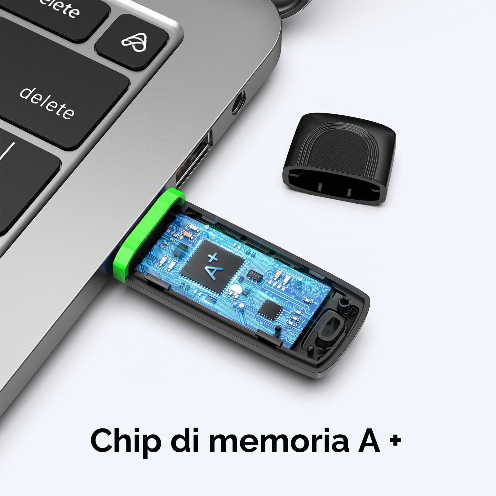 KEXIN 32 GB Chiavetta USB 10 Pezzi USB Pen Drive Chiavette USB Cap Penna Memoria Flash Unità Pennetta Thumb Drive Pendrive Memoria Stick USB Flash Drive Per PC Tablet TV Auto (Verde)
