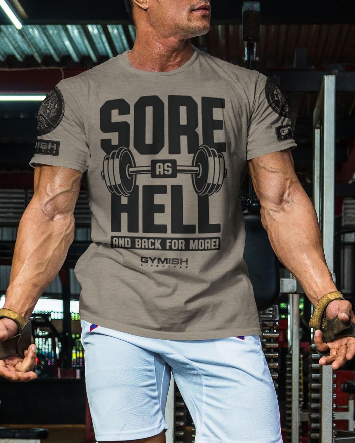 Sore As Hell Funny Sayings Gym Lifting T-Shirt for Men, Workout Gym Shirts